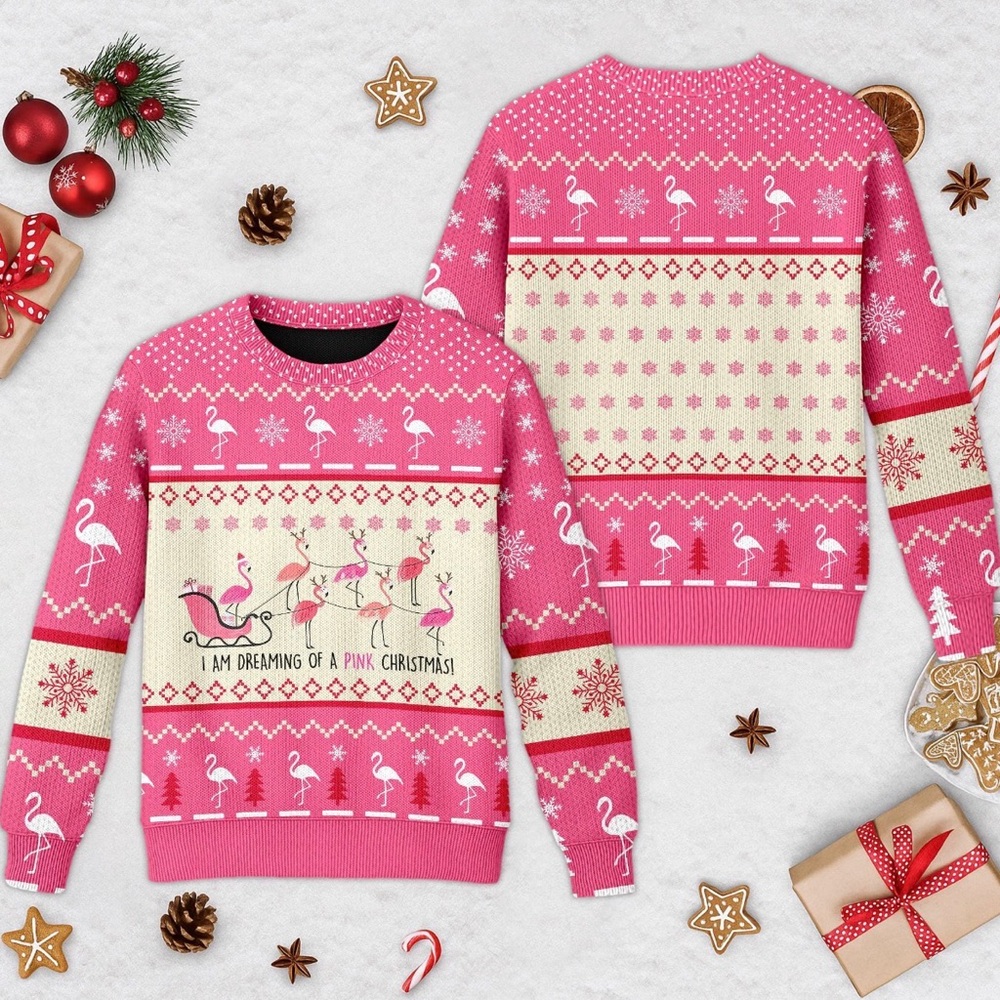 NEW | “Dreaming of a Pink Christmas” Sweater 🦩